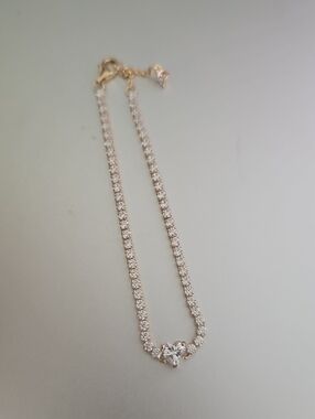 PANDORA Heart Tennis Bracelet - Yellow Gold Plated & Clear CZ